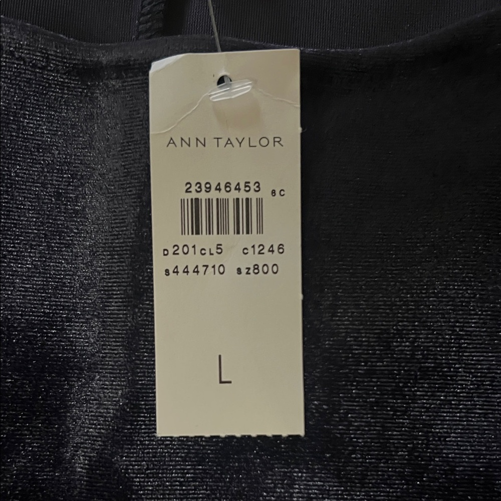 Ann Taylor Navy Women's Short Sleeve Top - Picture 2 of 4
